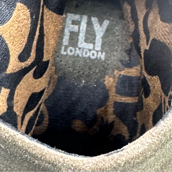 Fly London Yama Wedge Booties Women’s US 7.5 / EU‎ 38 Olive Green Suede Leather - Picture 12 of 15